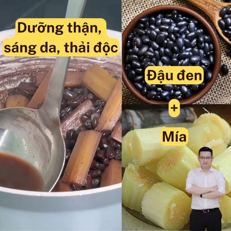 Đỗ đen và mía tươi – bí quyết dân gian dưỡng thận, sáng da, thải độc