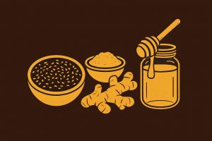 Vừng đen, gừng, muối, mật ong – sáng bổ thận, tối ngủ ngon