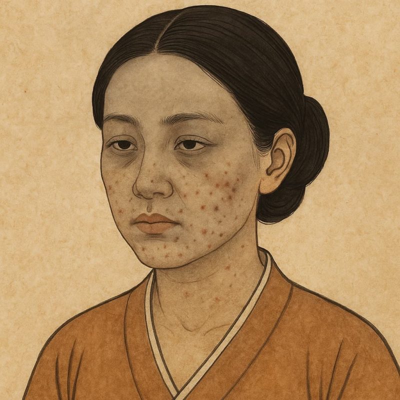 Da mặt xám, kém sắc, nổi mụn vùng cằm và quai hàm