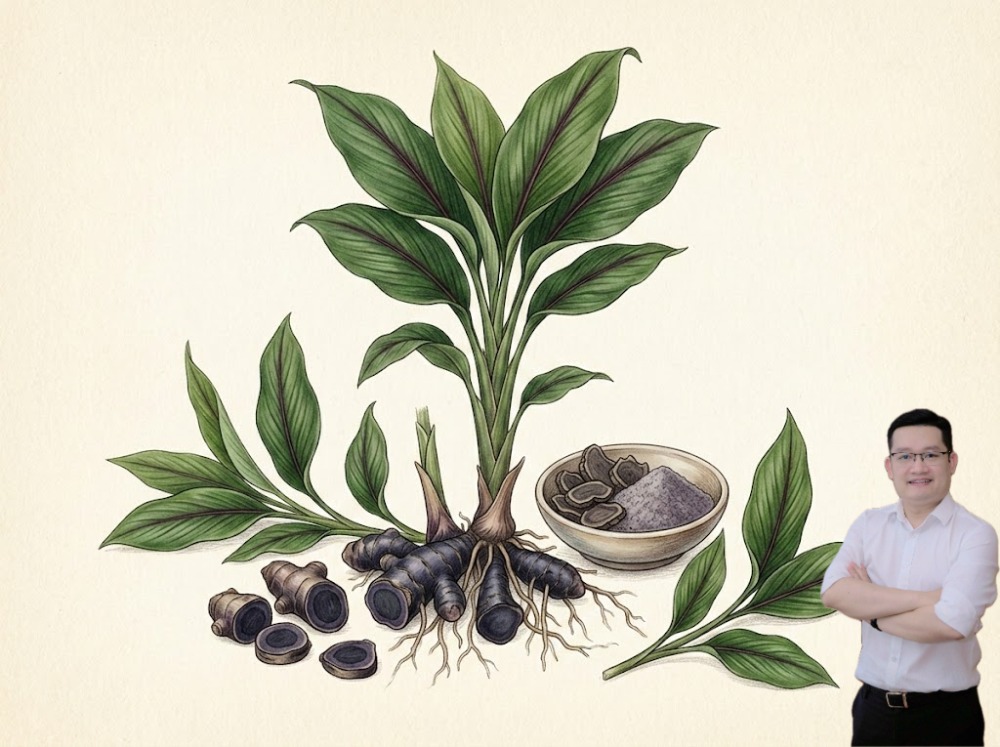 Nghệ đen có khả năng hành khí, phá huyết cực mạnh. Nó giúp đánh tan các khối huyết ứ, đưa máu tươi đ