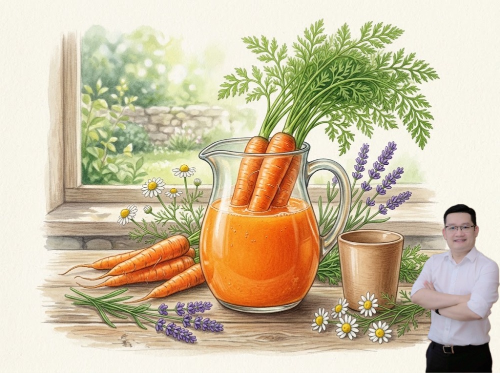 Đặc biệt, hợp chất Beta-carotene và Falcarinol trong nước ép cà rốt giúp bảo vệ các tế bào não khỏi