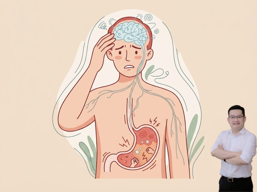 hay suy nghĩ, lo âu ảnh hưởng dạ dày như nào