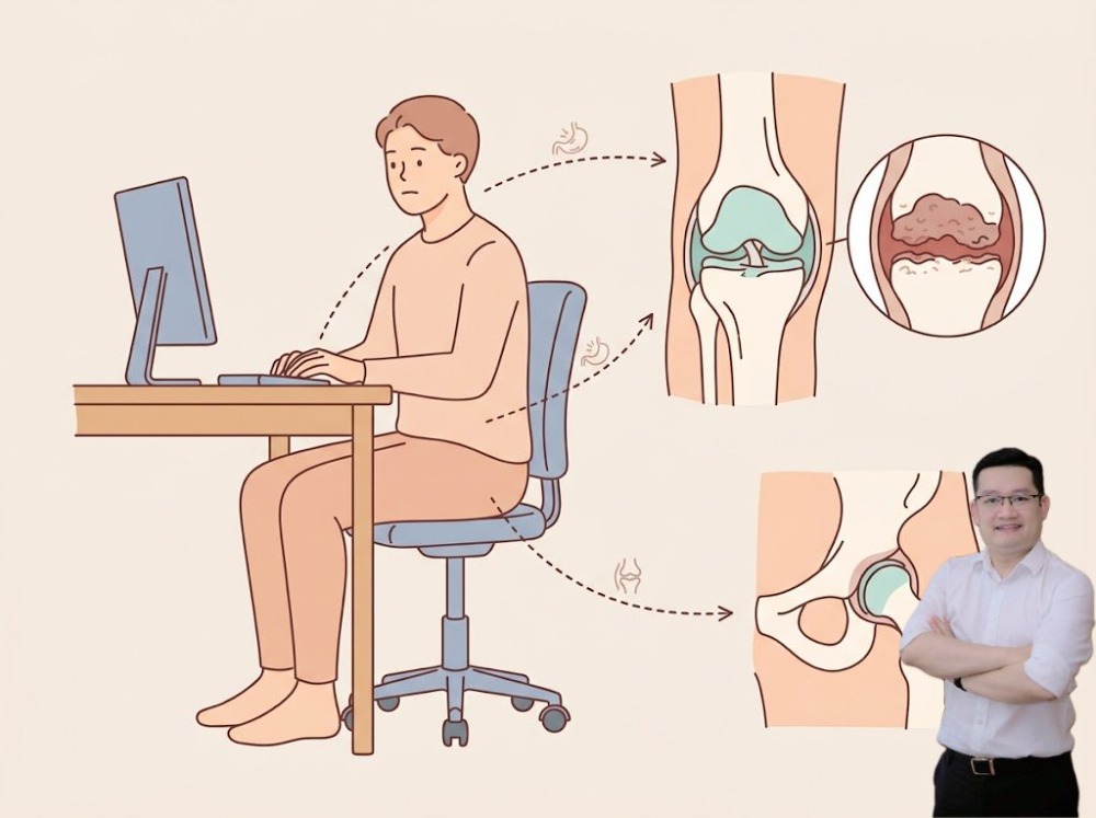 ngồi nhiều có gây thoái hóa khớp không?