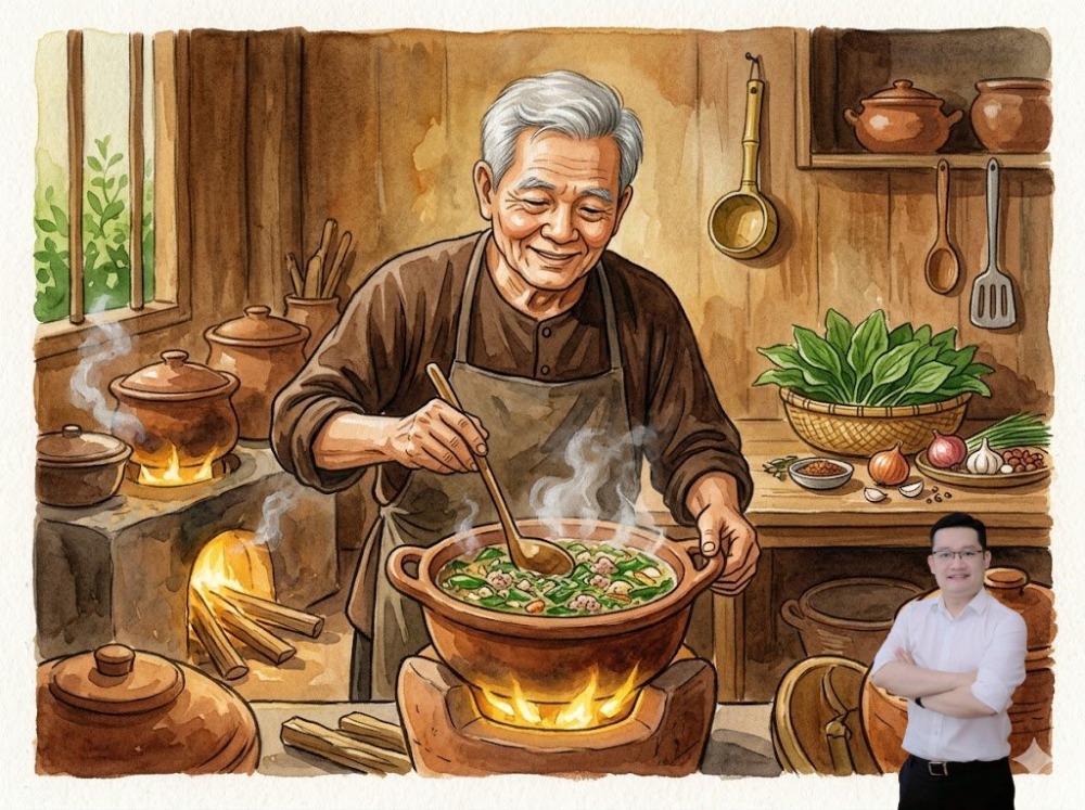 Canh mã đề thịt băm