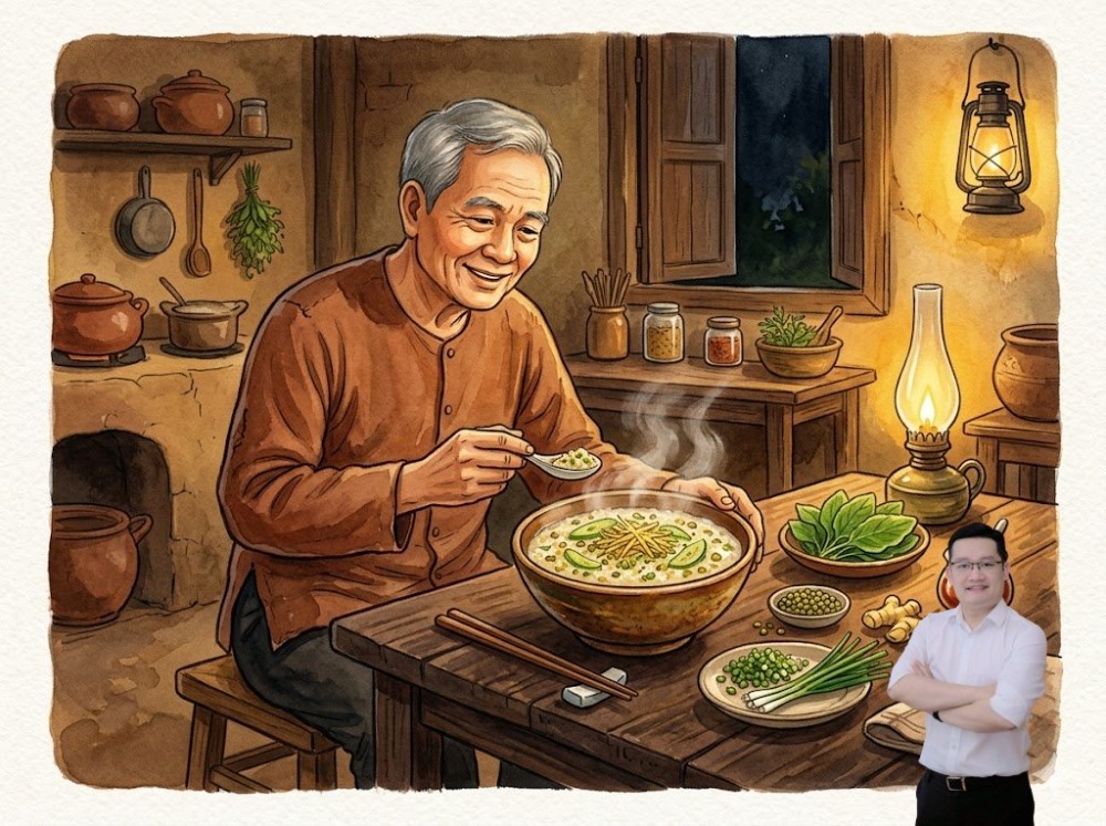 Cháo mã đề đậu xanh