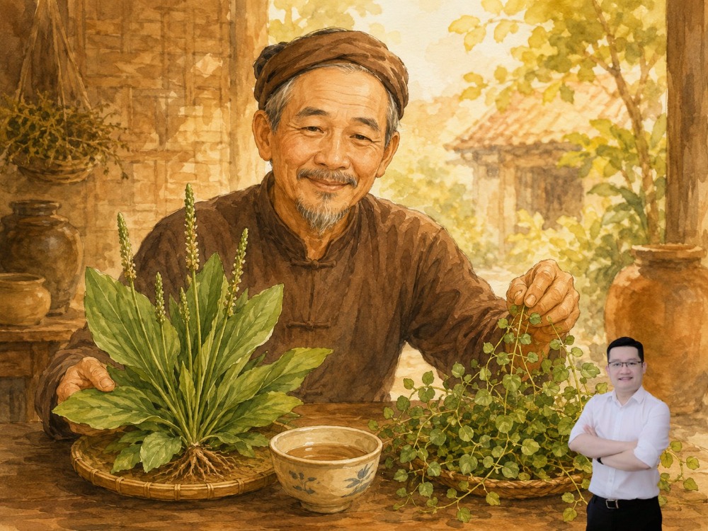 Mã đề kết hợp kim tiền thảo