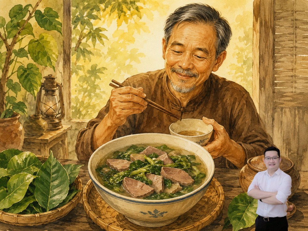 Canh lá vông nem nấu tim heo giảm hưng phấn thần kinh trung ương Canh lá vông nem nấu tim heo giảm hưng phấn thần kinh trung ương