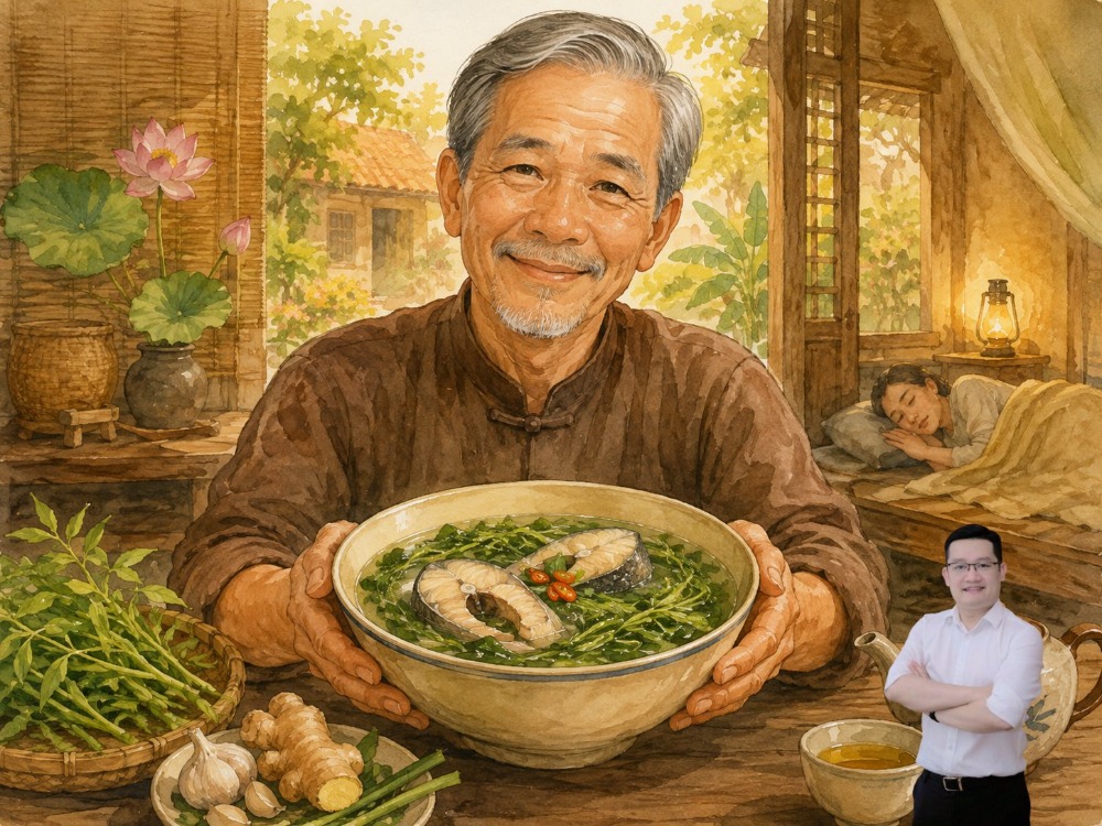 Canh rau nhút nấu cá lóc giúp mát gan, giải độc, trị mất ngủ do nóng trong Canh rau nhút nấu cá lóc giúp mát gan, giải độc, trị mất ngủ do nóng trong