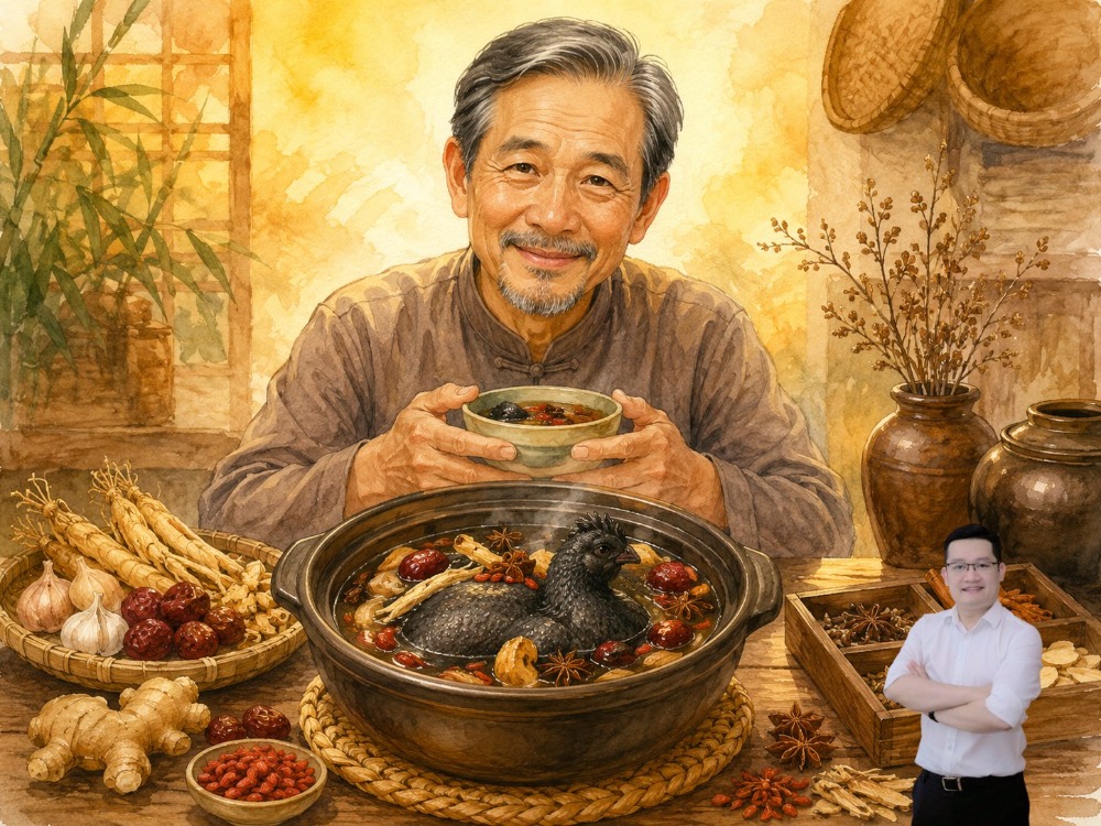 Gà ác hầm ngũ vị trị mất ngủ do thiếu máu Gà ác hầm ngũ vị trị mất ngủ do thiếu máu